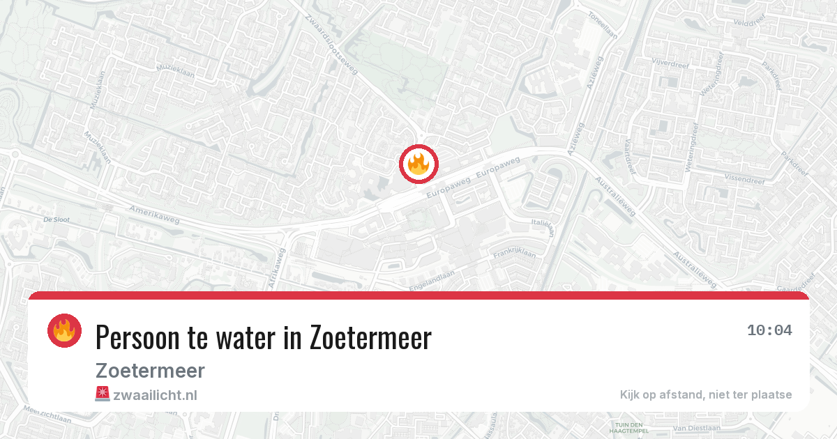 Persoon te water in Zoetermeer — 28 mrt 2026