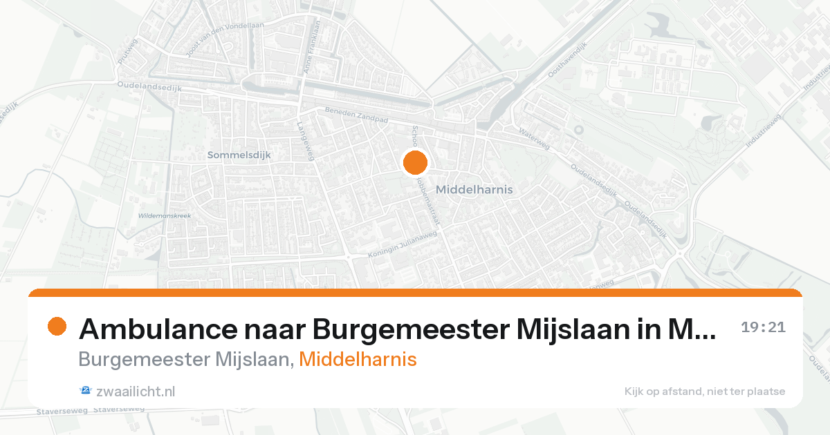 Ambulance naar Burgemeester Mijslaan in Middelharnis — 29 jun 2026
