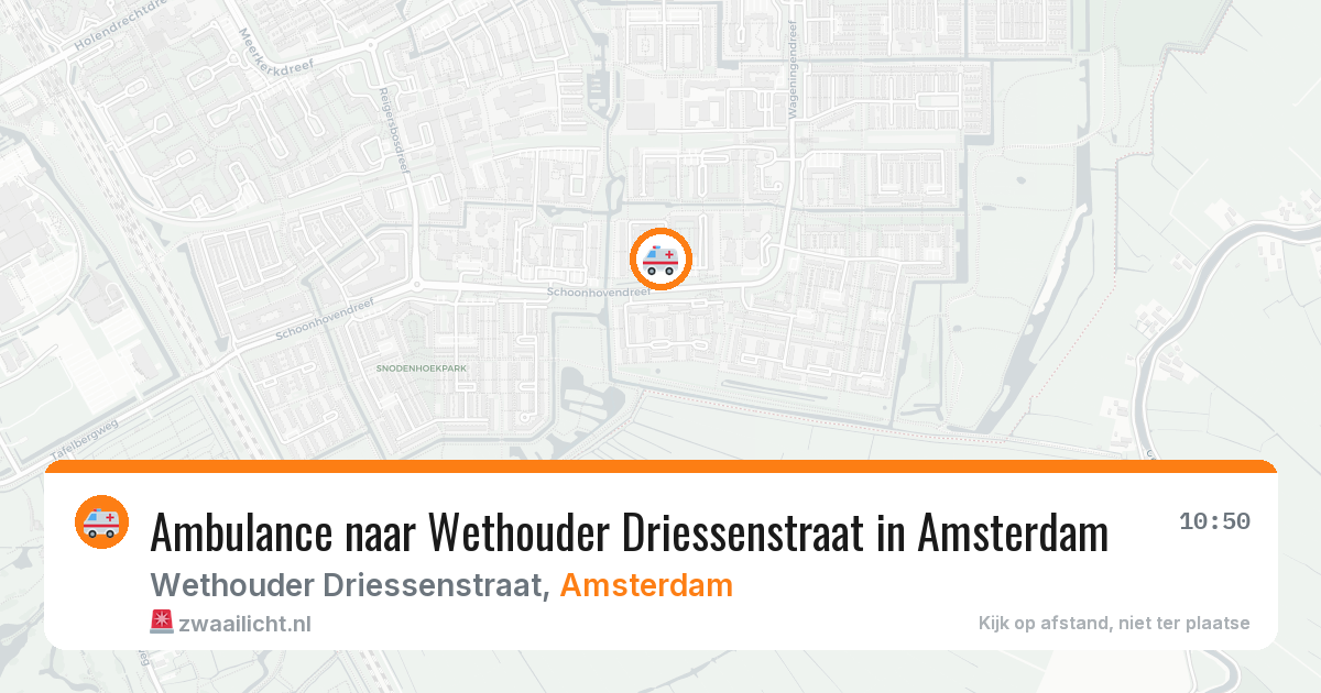 Ambulance naar Wethouder Driessenstraat in Amsterdam — 15 jul 2026
