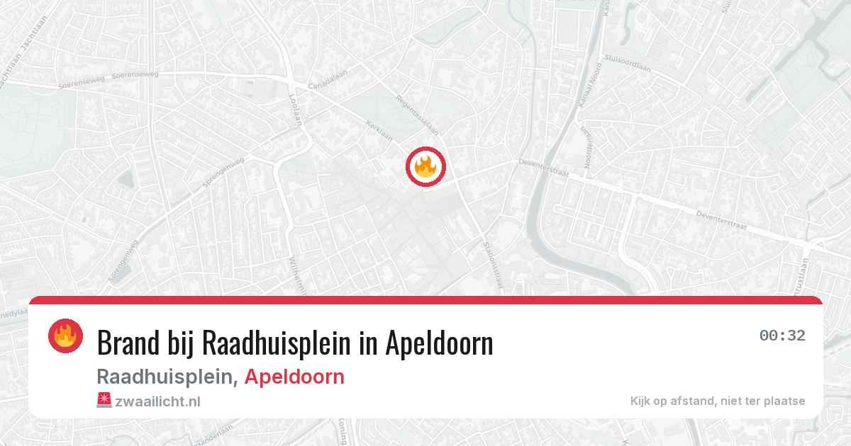 Brand bij Raadhuisplein in Apeldoorn — 2 aug 2026