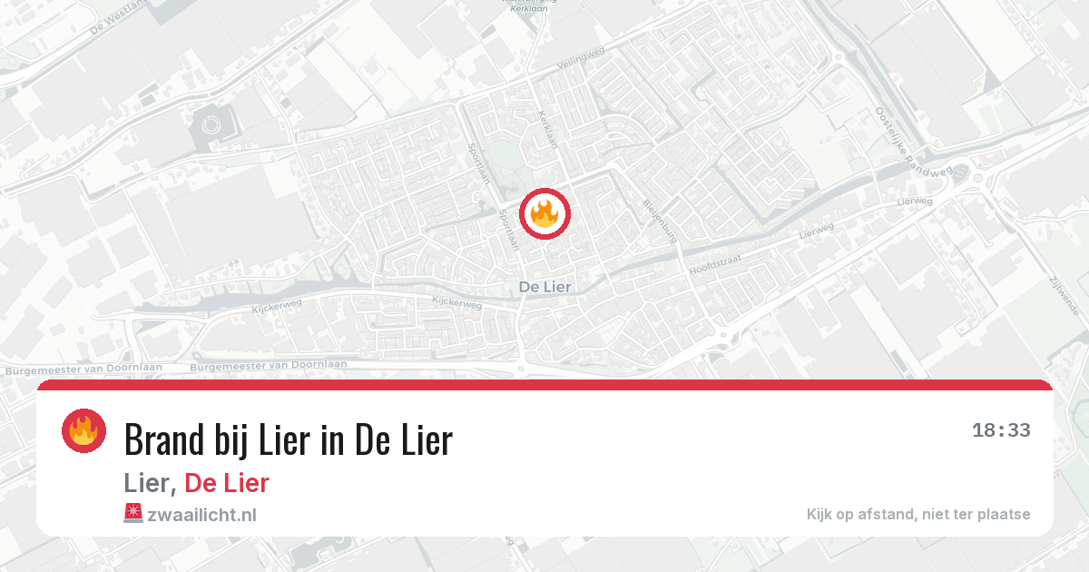 Brand bij Lier in De Lier — 1 jun 2026