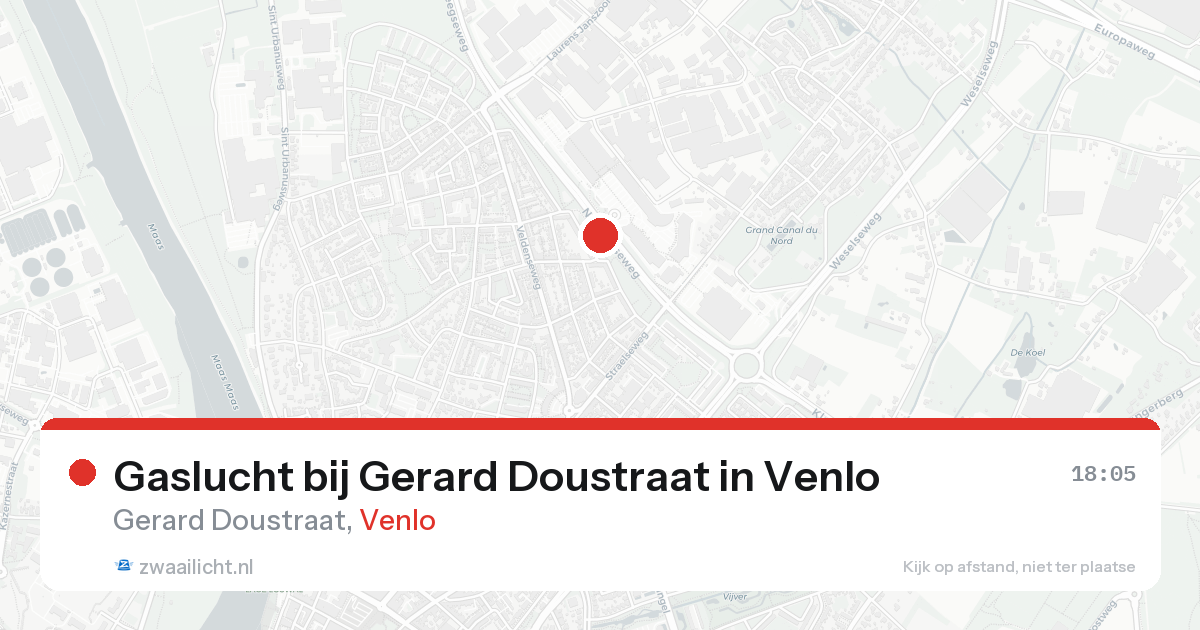 Gaslucht bij Gerard Doustraat in Venlo — 30 jan 2026