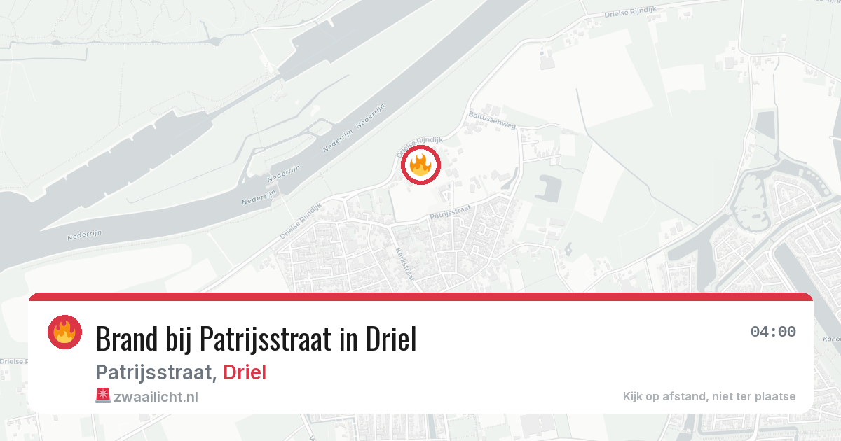 Brand bij Patrijsstraat in Driel — 14 jun 2026