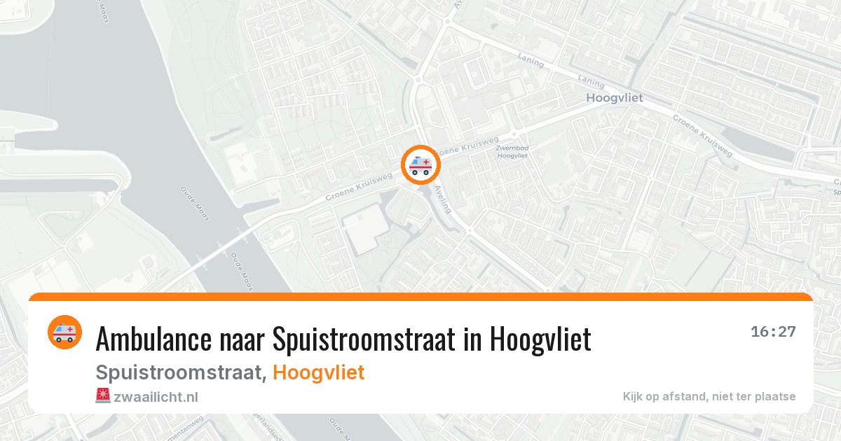 Ambulance naar Spuistroomstraat in Hoogvliet — 18 jul 2026