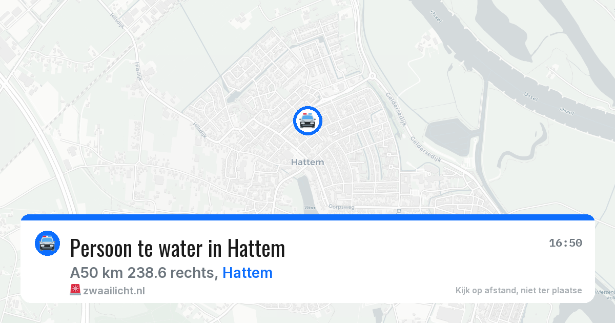 Persoon te water in Hattem — 18 jun 2026