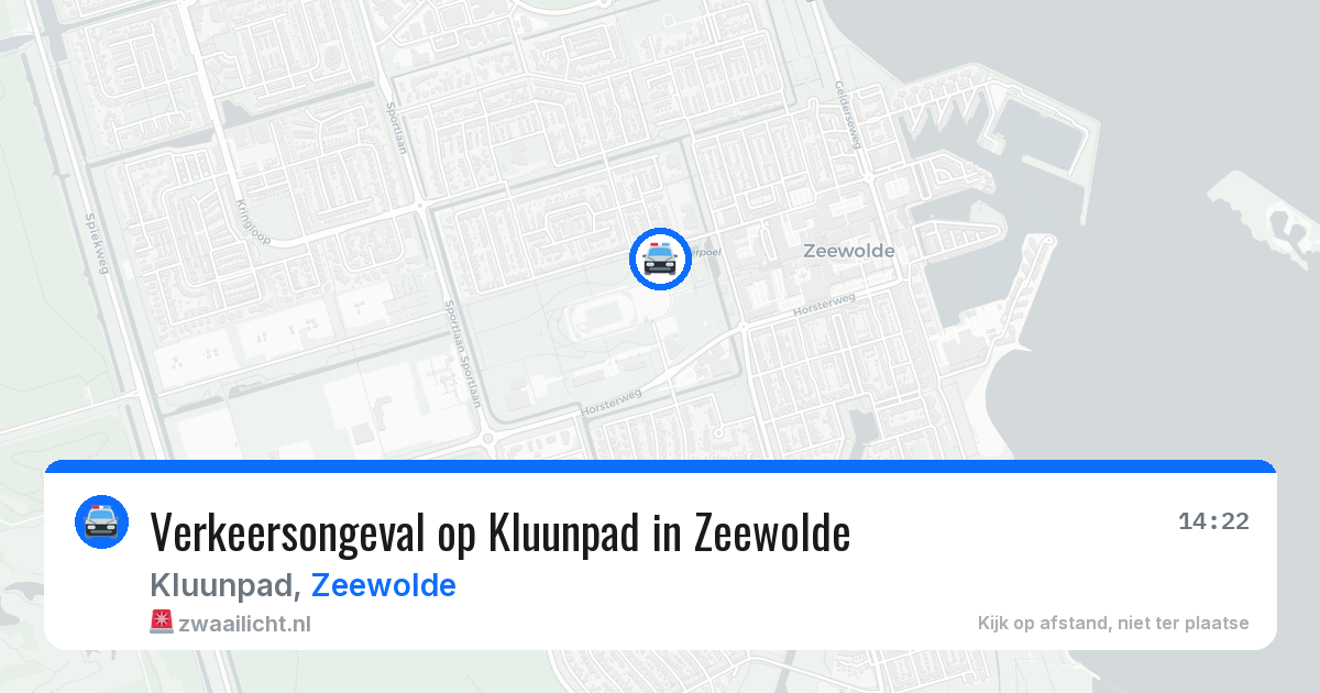 Verkeersongeval op Kluunpad in Zeewolde — 19 jul 2026