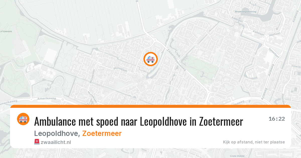 Ambulance met spoed naar Leopoldhove in Zoetermeer — 29 mei 2026