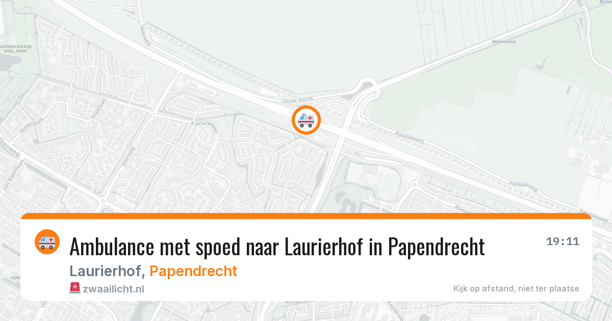 Ambulance met spoed naar Laurierhof in Papendrecht — 14 mrt 2026