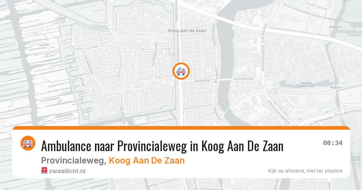 Ambulance naar Provincialeweg in Koog Aan De Zaan — 25 jun 2026