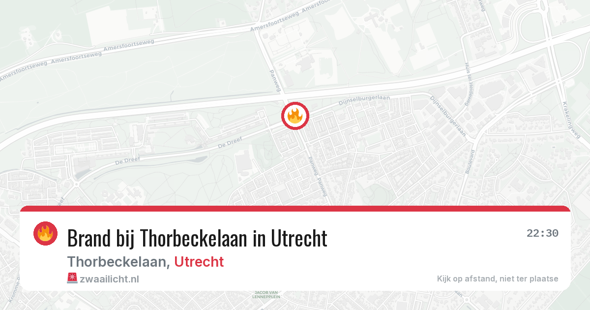 Brand bij Thorbeckelaan in Utrecht — 26 jan 2026