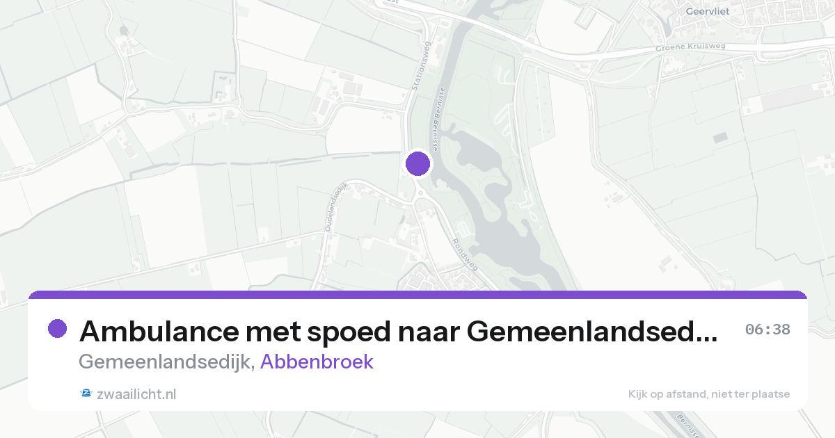 Ambulance met spoed naar Gemeenlandsedijk in Abbenbroek — 19 aug 2026