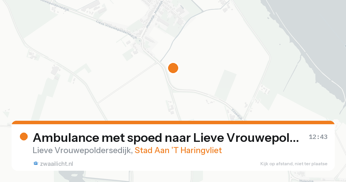 Ambulance met spoed naar Lieve Vrouwepoldersedijk in Stad Aan 'T Haringvliet — 23 jan 2026