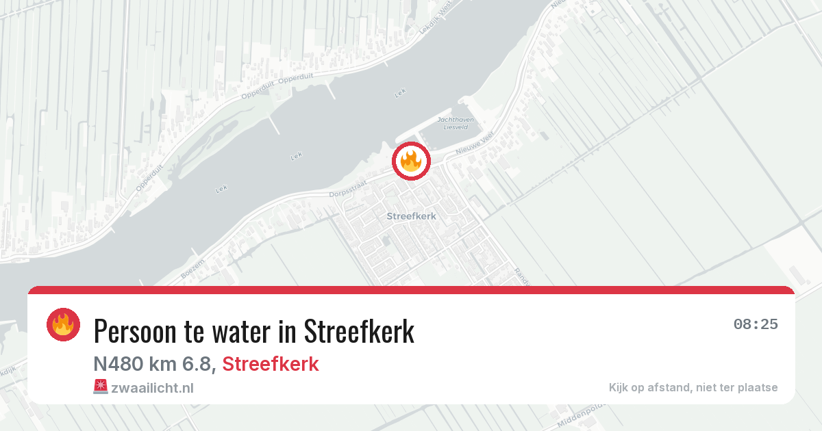 Persoon te water in Streefkerk — 10 mei 2026