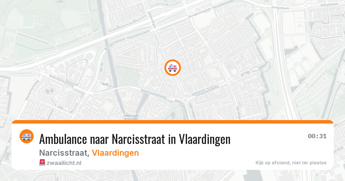 Ambulance naar Narcisstraat in Vlaardingen — 28 jun 2026