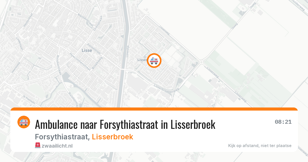 Ambulance naar Forsythiastraat in Lisserbroek — 5 jun 2026
