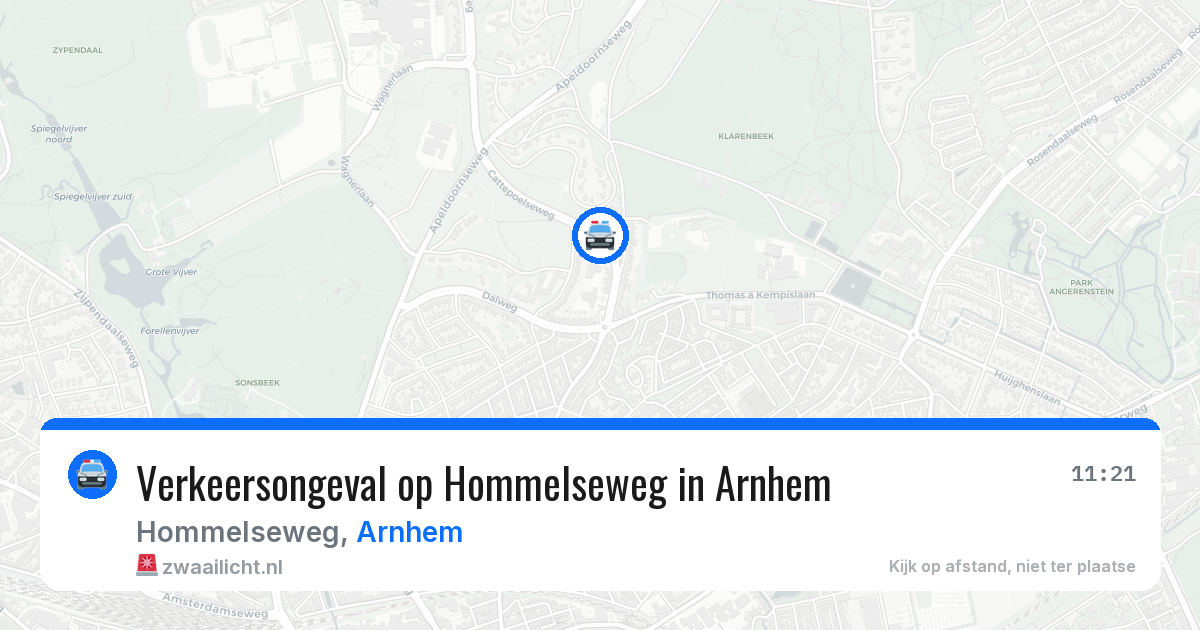 Verkeersongeval op Hommelseweg in Arnhem — 17 jul 2026