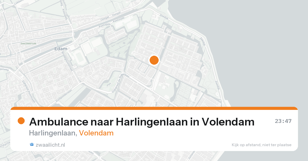 Ambulance naar Harlingenlaan in Volendam — 1 jun 2026
