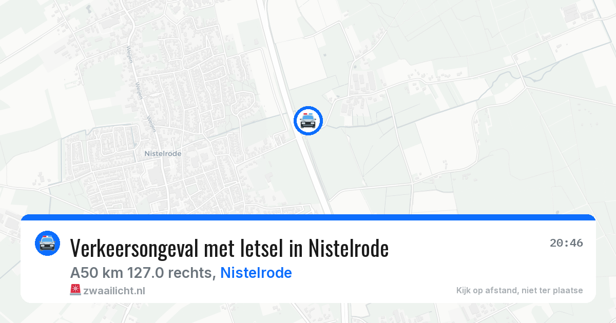Verkeersongeval met letsel in Nistelrode — 12 aug 2026