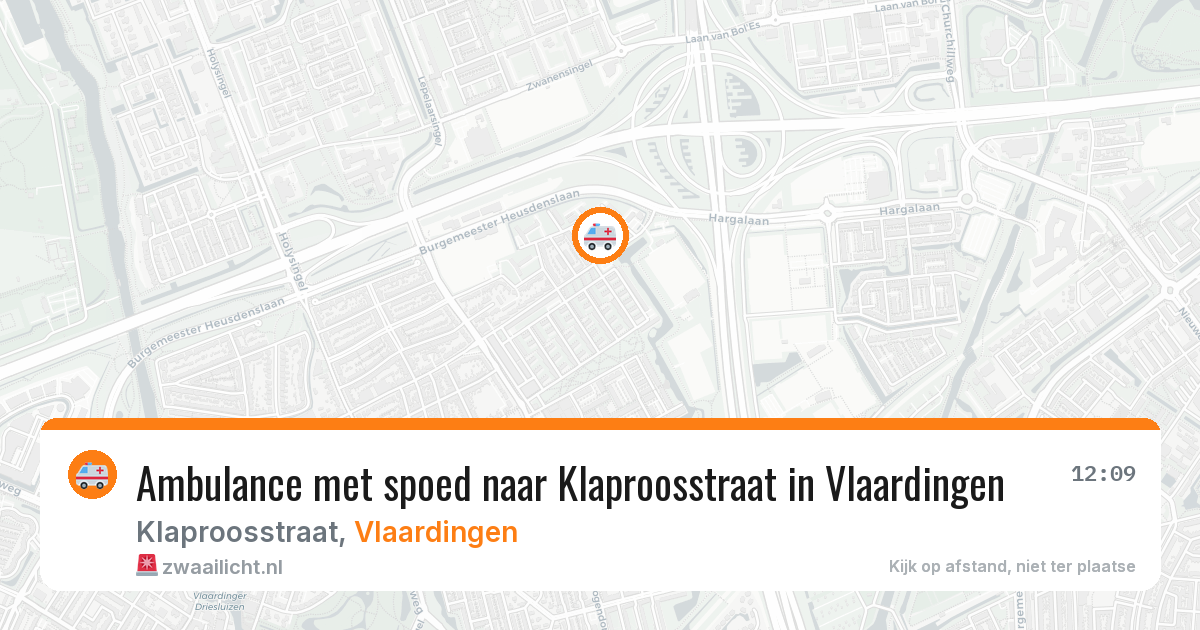 Ambulance met spoed naar Klaproosstraat in Vlaardingen — 31 jul 2026