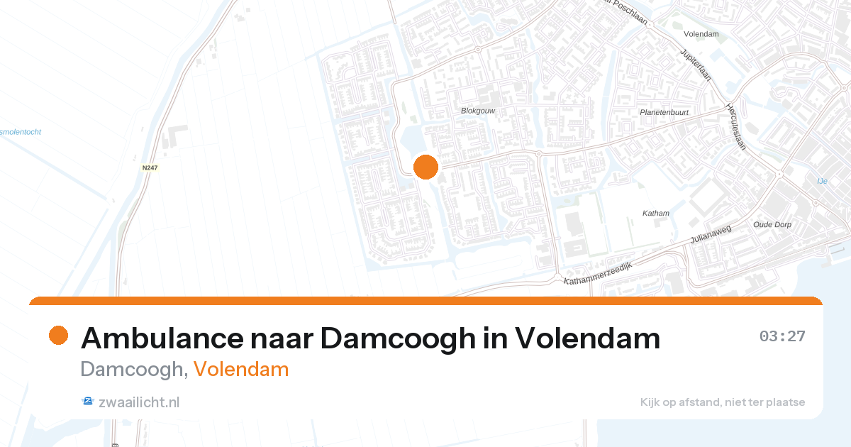 Ambulance naar Damcoogh in Volendam — 28 aug 2026