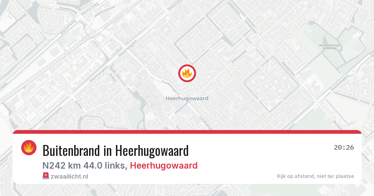 Buitenbrand in Heerhugowaard — 13 jun 2026