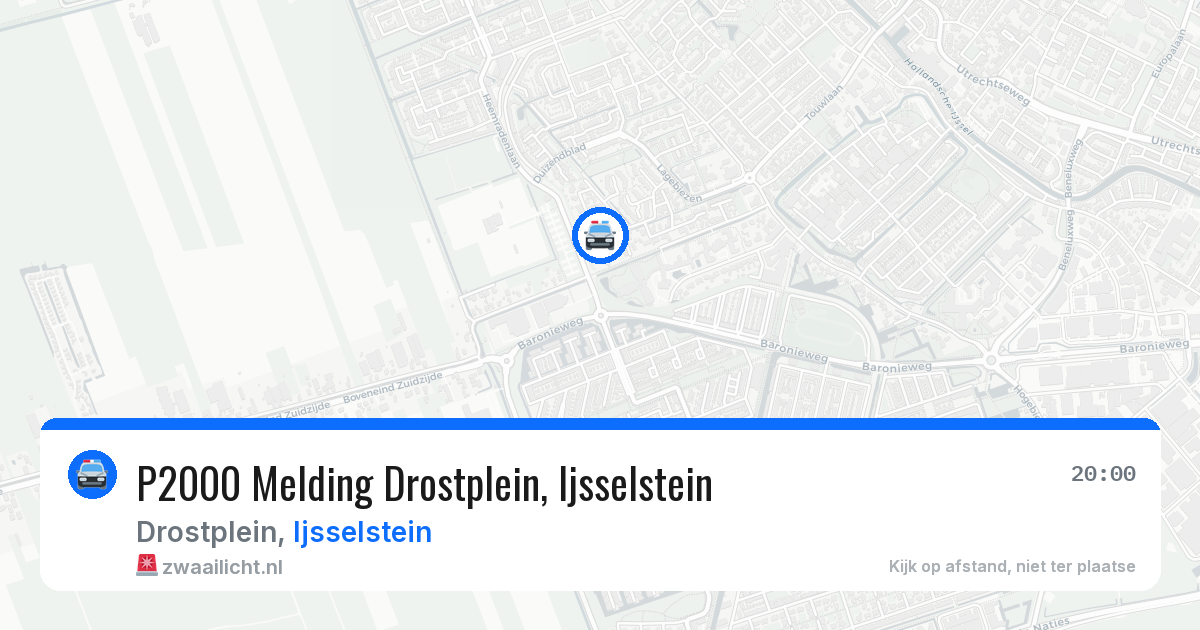 P2000 Melding Drostplein, Ijsselstein — 3 jun 2026