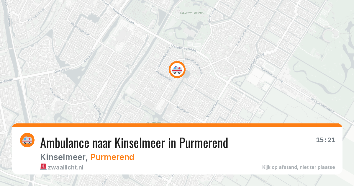 Ambulance naar Kinselmeer in Purmerend — 12 jul 2026