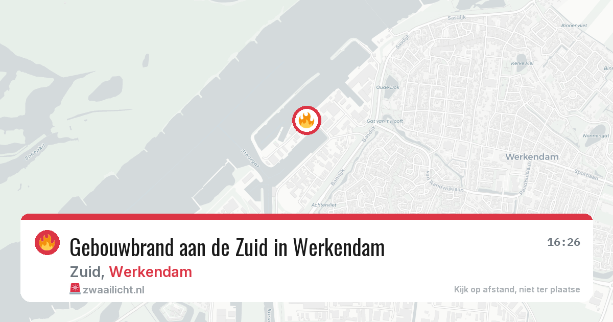 Gebouwbrand aan de Zuid in Werkendam — 4 jul 2026