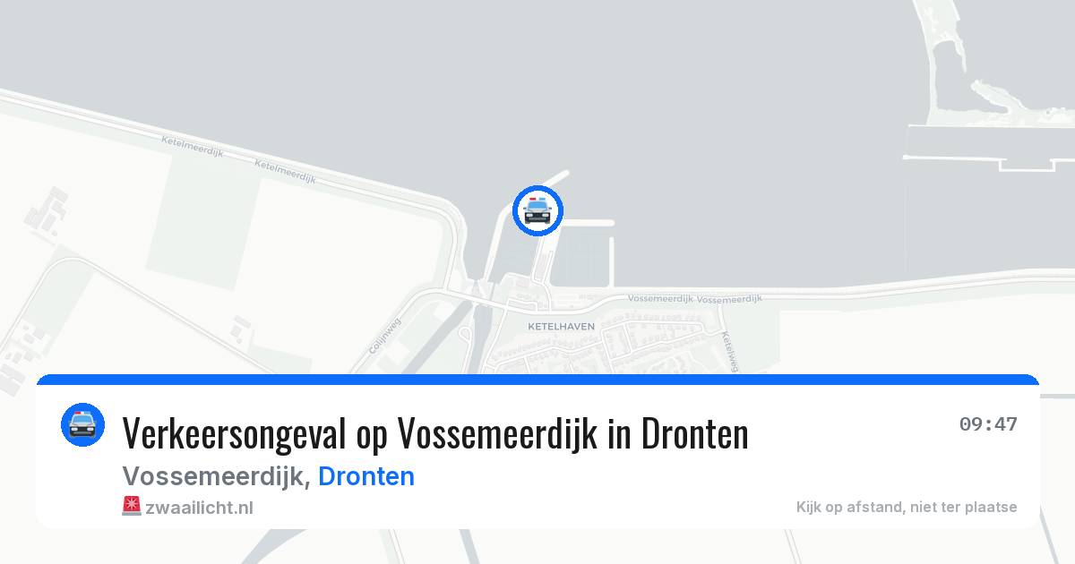 Verkeersongeval op Vossemeerdijk in Dronten — 4 jul 2026