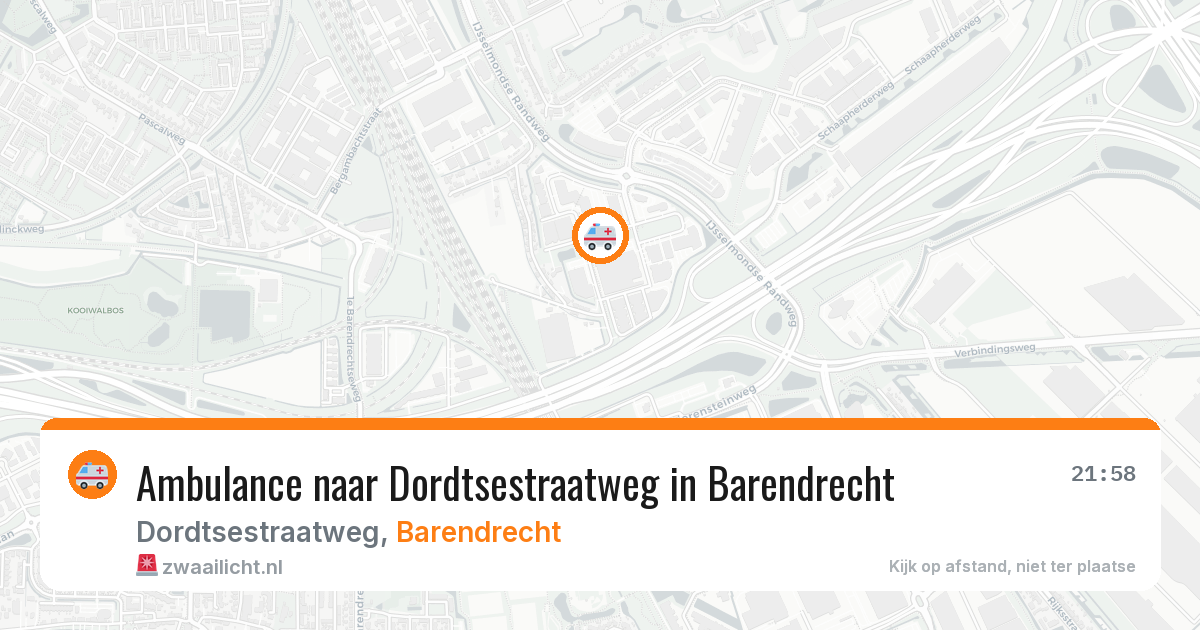 Ambulance naar Dordtsestraatweg in Barendrecht — 8 jun 2026