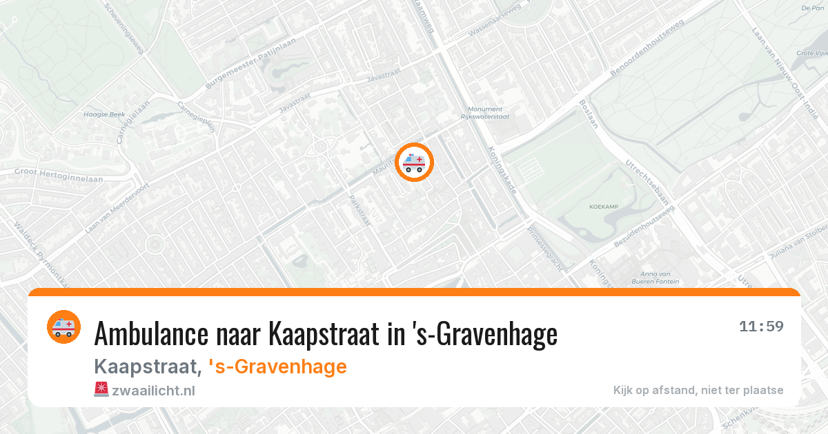 Ambulance naar Kaapstraat in 's-Gravenhage — 25 mrt 2026