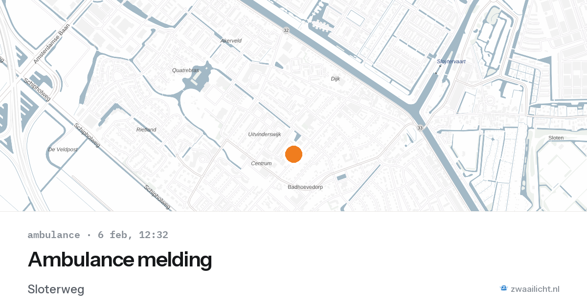 Ambulance melding — 6 feb 2026