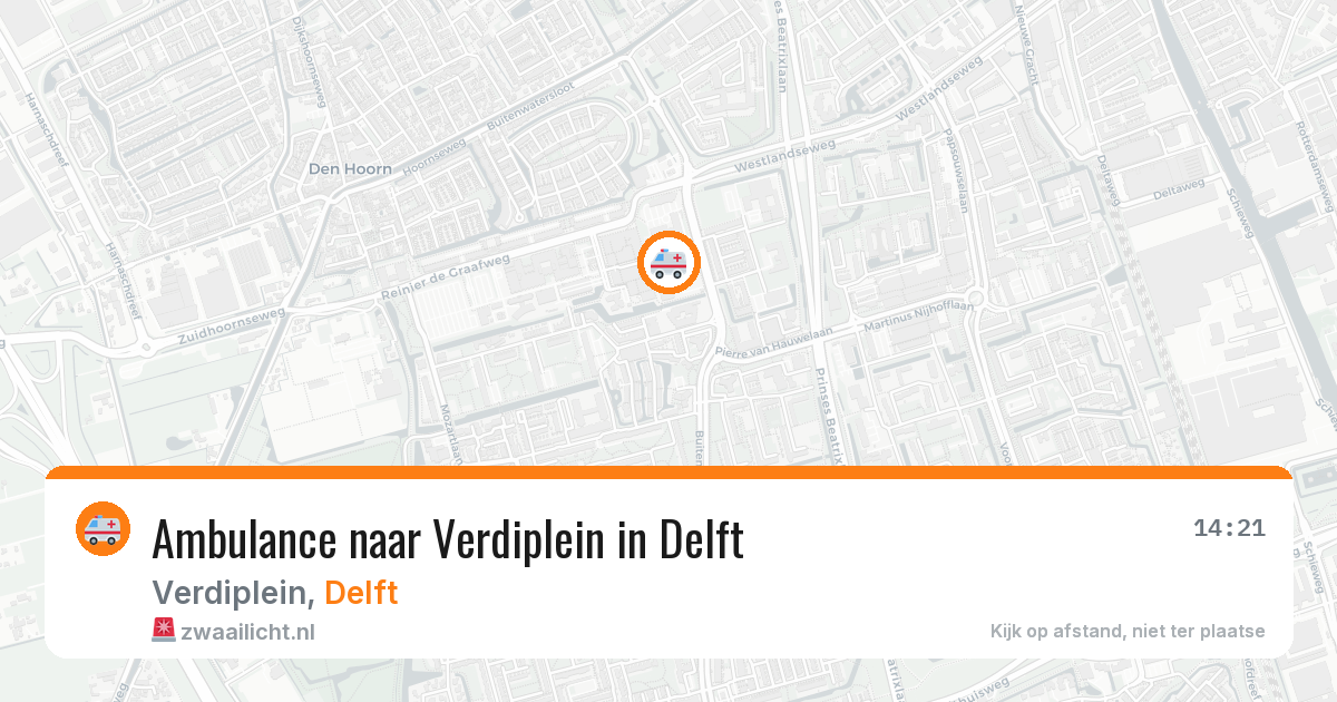 Ambulance naar Verdiplein in Delft — 3 aug 2026