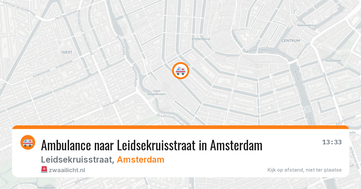 Ambulance naar Leidsekruisstraat in Amsterdam — 4 jun 2026