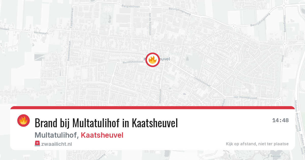 Brand bij Multatulihof in Kaatsheuvel — 1 aug 2026
