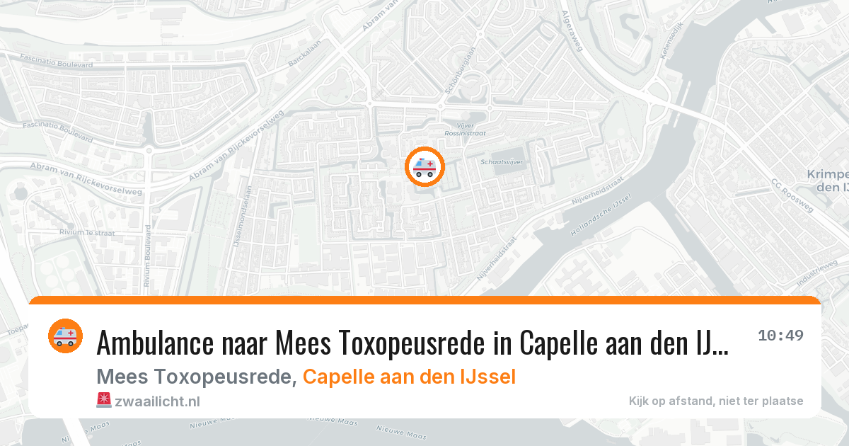 Ambulance naar Mees Toxopeusrede in Capelle aan den IJssel — 12 jul 2026