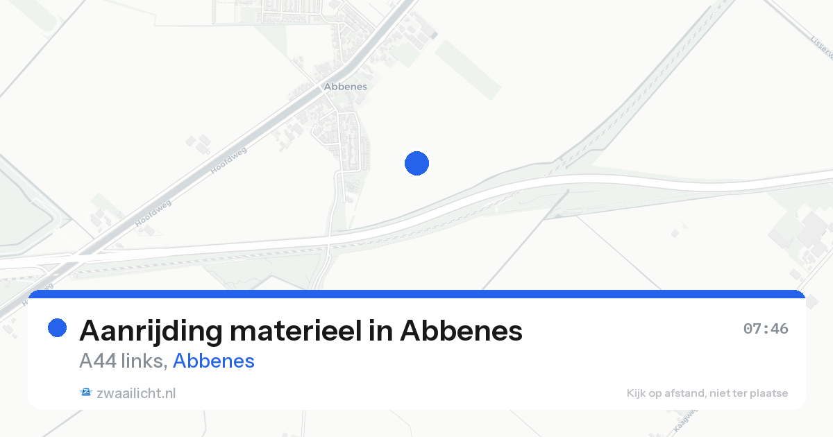 Aanrijding materieel in Abbenes — 20 aug 2026