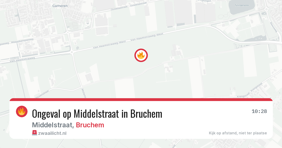 Ongeval op Middelstraat in Bruchem — 29 jun 2026