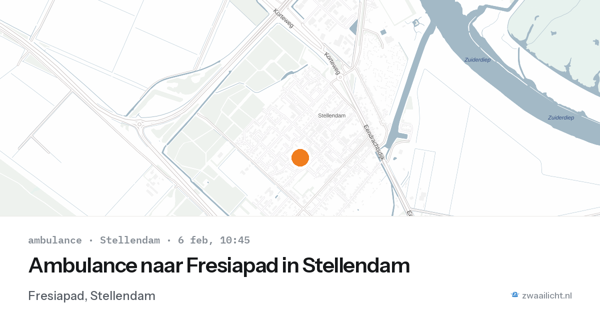 Ambulance naar Fresiapad in Stellendam — 6 feb 2026