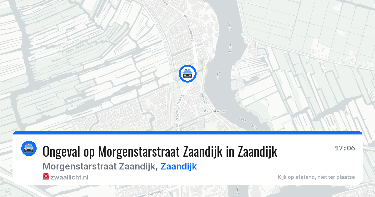 Ongeval op Morgenstarstraat Zaandijk in Zaandijk — 17 jul 2026