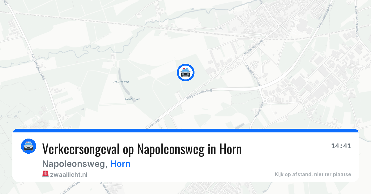 Verkeersongeval op Napoleonsweg in Horn — 15 feb 2026