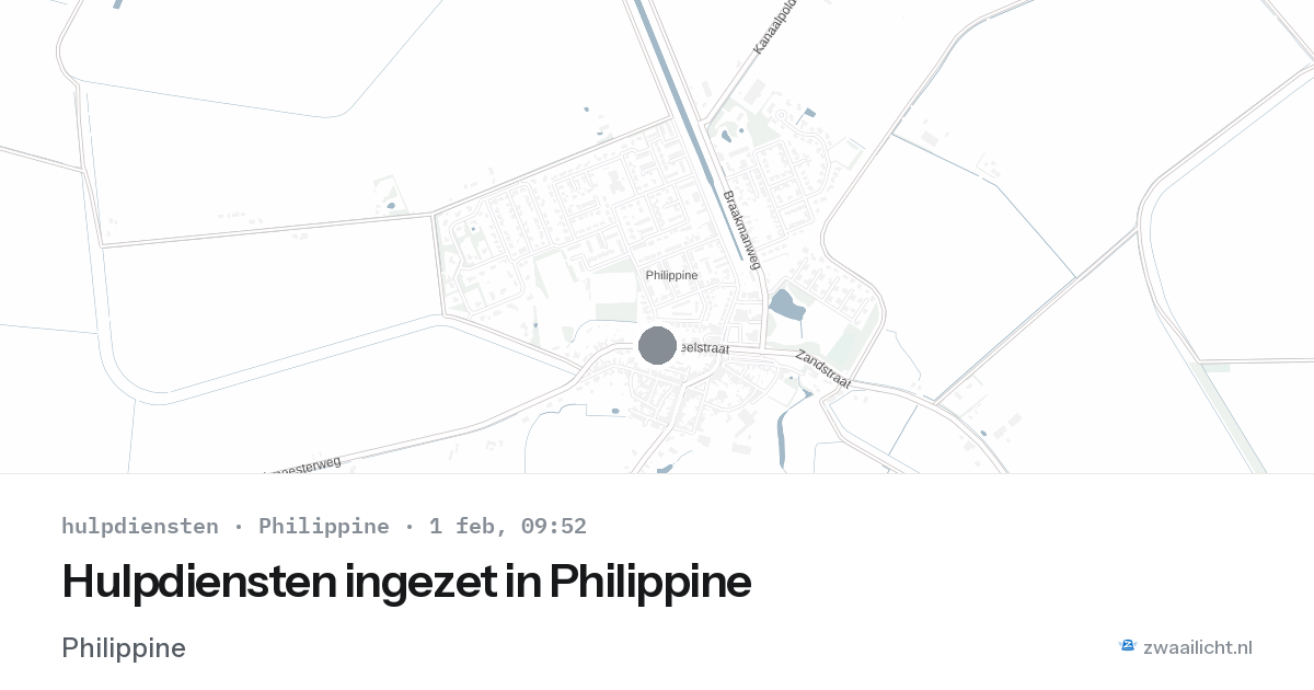 Hulpdiensten ingezet in Philippine — 1 feb 2026 | 🚨 Zwaailicht.nl