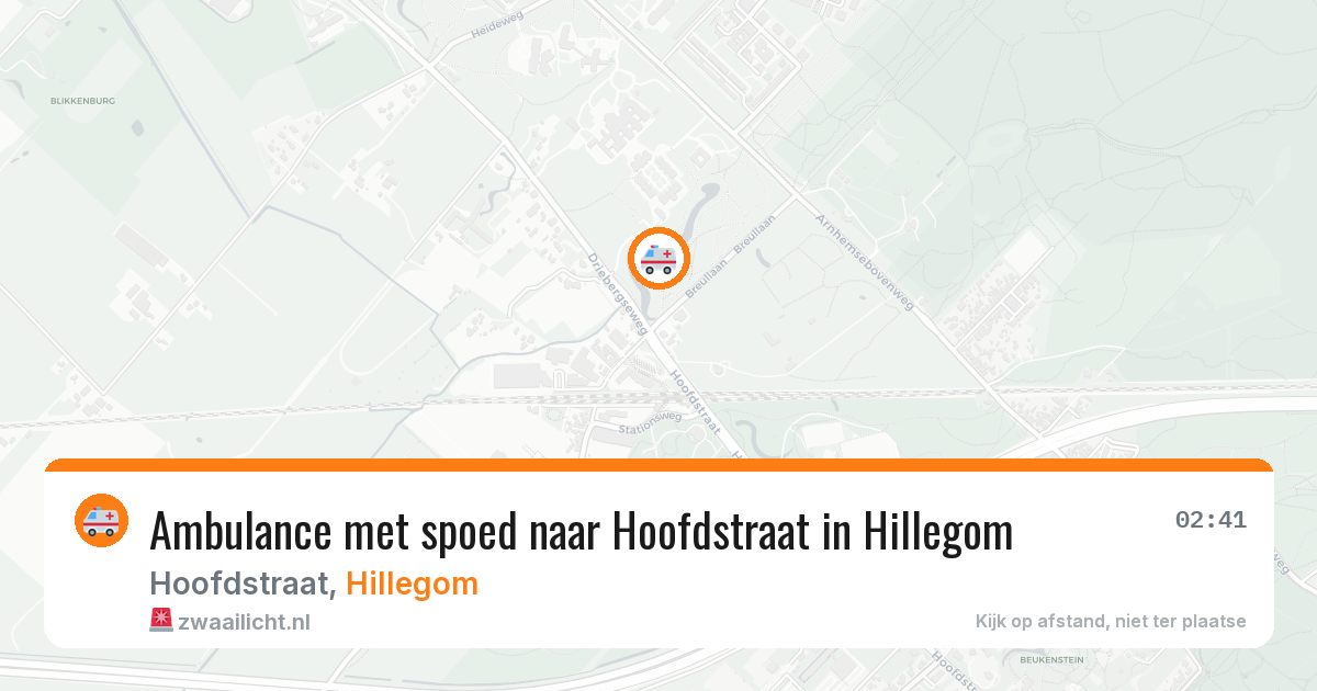 Ambulance met spoed naar Hoofdstraat in Hillegom — 17 jan 2026