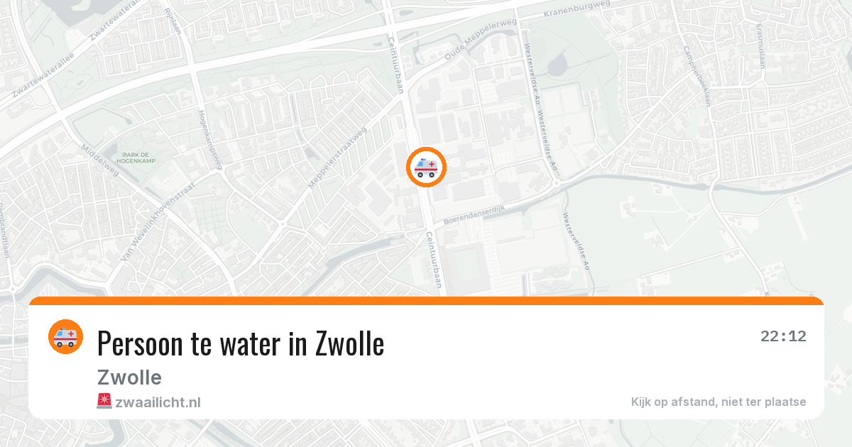 Persoon te water in Zwolle — 14 aug 2026