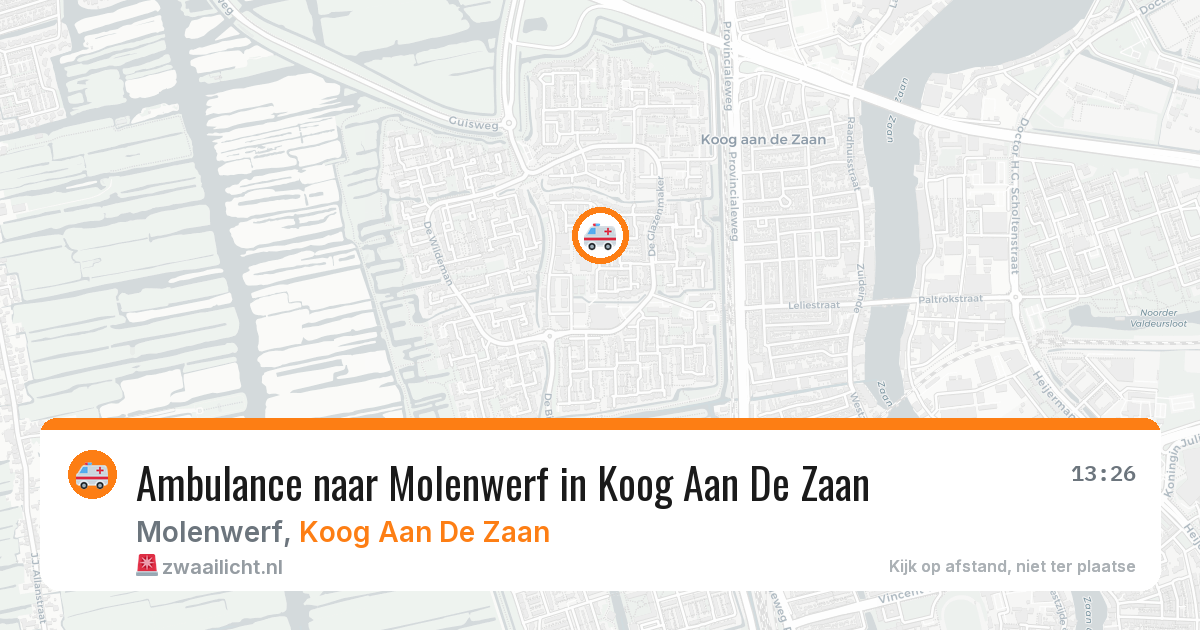 Ambulance naar Molenwerf in Koog Aan De Zaan — 4 apr 2026