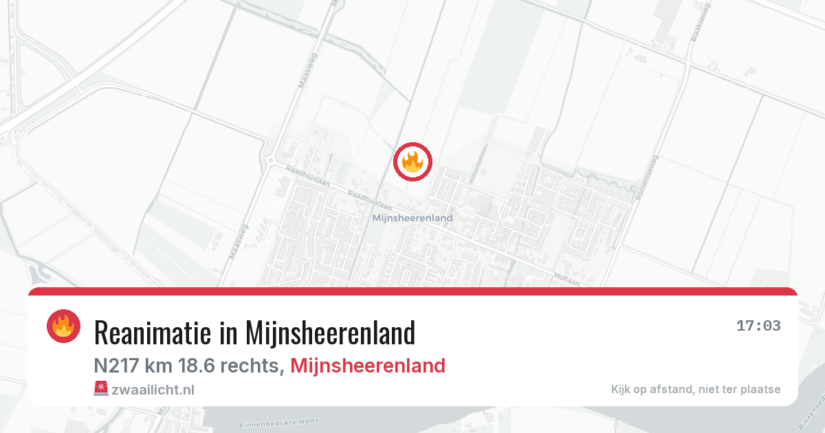 Reanimatie in Mijnsheerenland — 30 apr 2026