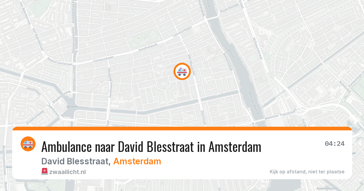 Ambulance naar David Blesstraat in Amsterdam — 9 jul 2026