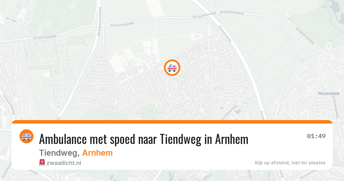 Ambulance met spoed naar Tiendweg in Arnhem — 23 jun 2026