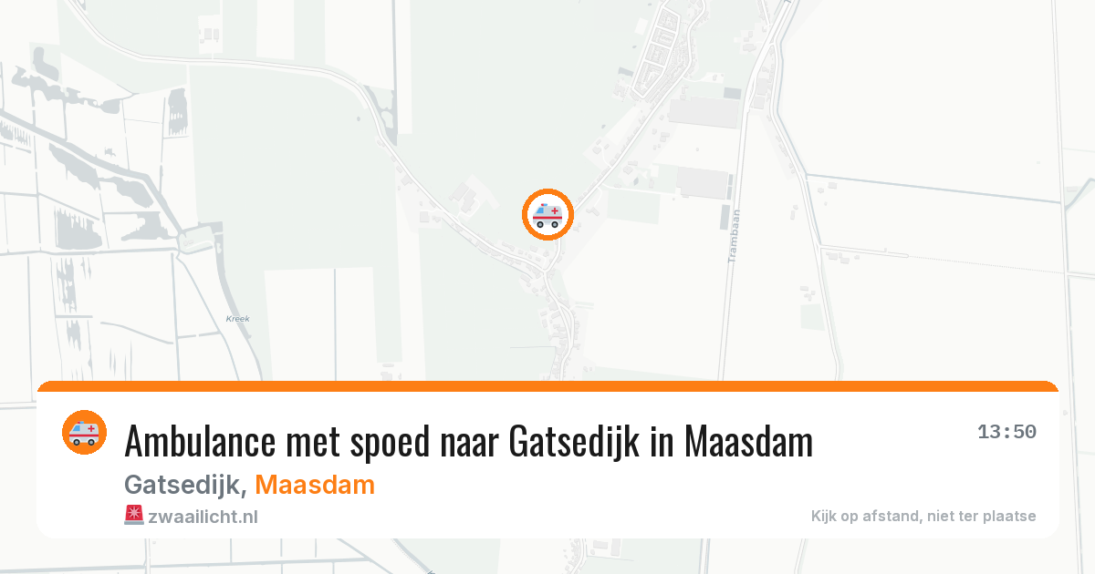 Ambulance met spoed naar Gatsedijk in Maasdam — 28 jun 2026
