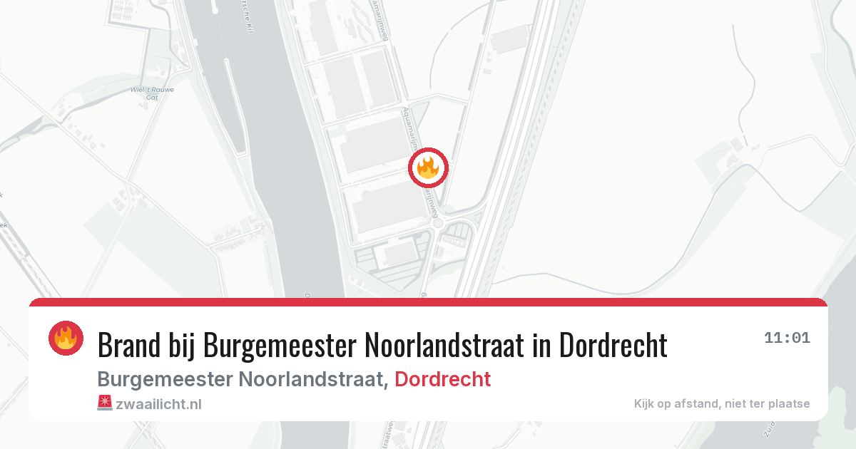 Brand bij Burgemeester Noorlandstraat in Dordrecht — 10 aug 2026